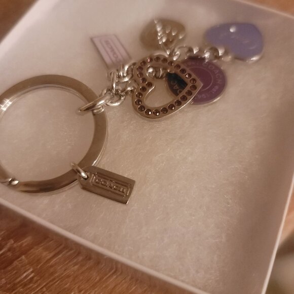 Coach - Purple Hearts Keychain (Brand New)(Gift box included) - Picture 7 of 7
